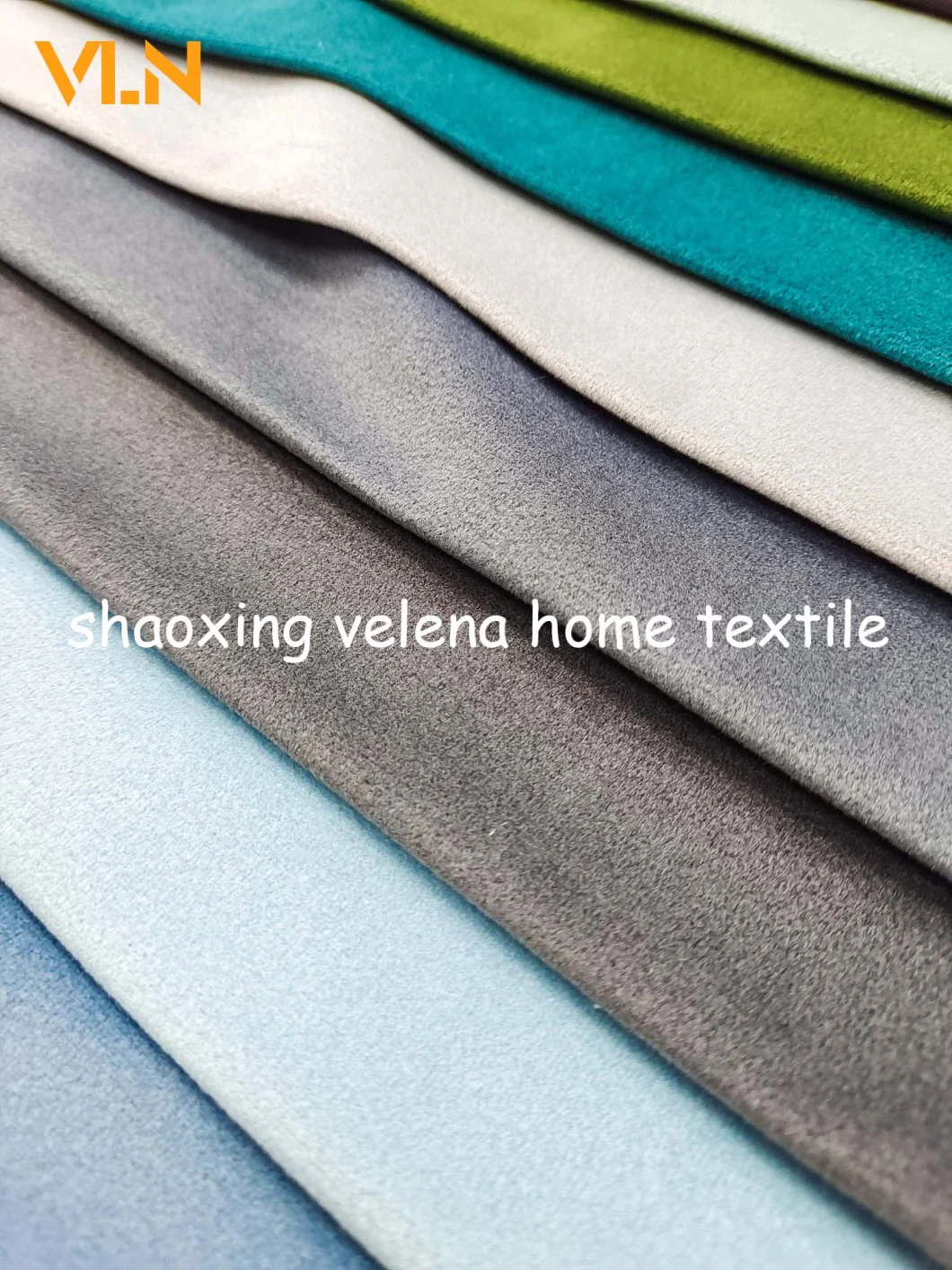 New Arrival 100%Polyester DTY Holland Velvet Plain Dyed Home Textile Furniture Upholstery Sofa Curtain Fabric